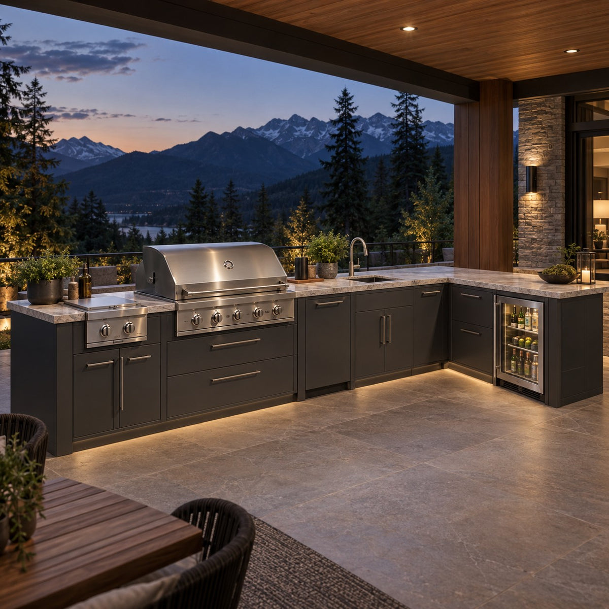 Cedar Luxe Whistler 6-Piece Modular Outdoor Kitchen